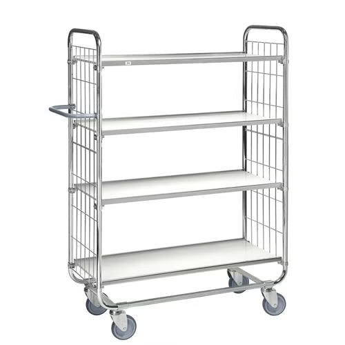 Brukt plukkvogn / hyllevogn – 4 hyller (elforsinket, 250 kg)