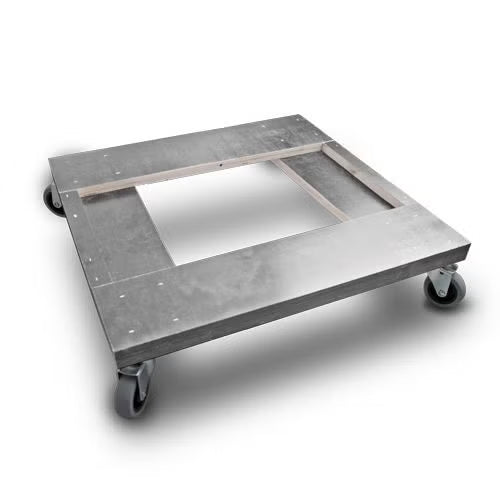 Brukt hjulsett / bunnplate helpall 120x80 cm – 6 hjul (RAL 7037)