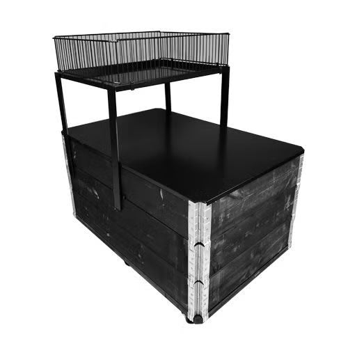 Brukt Add-On hylle 60x80 cm – sort, til helpall (palletorg)
