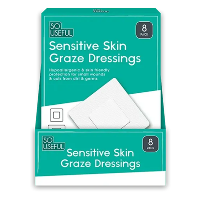So Useful Sensitive Skin Graze Dressings 8pk Hylledisplay