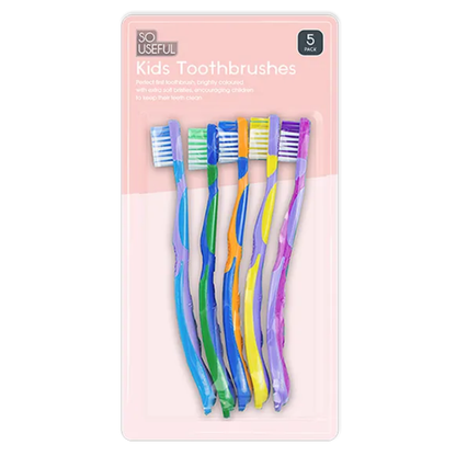 So Useful Kids Toothbrushes 5pk Hylledisplay