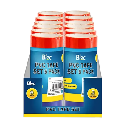Bloc PVC Tape 3m 6pk Hylledisplay