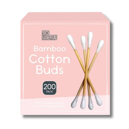 So Useful Bamboo Cotton Buds 200pk - Hylle Display