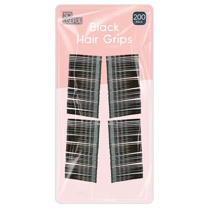 So Useful Black Hair Grips 200pk Hylle Display