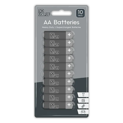 So Useful AA Batteries 10pk - Mersalgsstrips