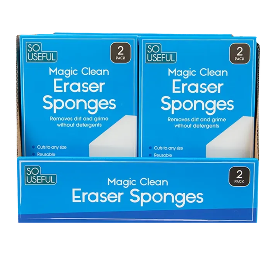 So Useful Magic Clean Eraser Sponge 2pk Hylledisplay