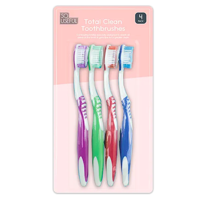So Useful Total Clean Toothbrushes 4pk Hylle Display