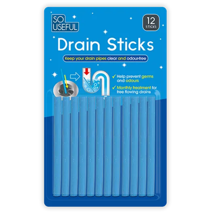 So Useful Drain Sticks 12pk Hylledisplay
