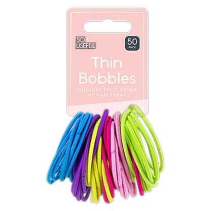 So Useful Thin Hair Bobbles 50pk - Mersalgsstrips