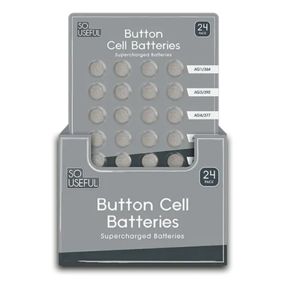 So Useful Button Cell Batteries 24pk Hylledisplay
