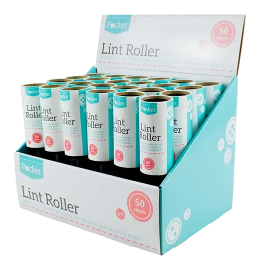 Pocket Lint Roller 50 Sheets Hylledisplay