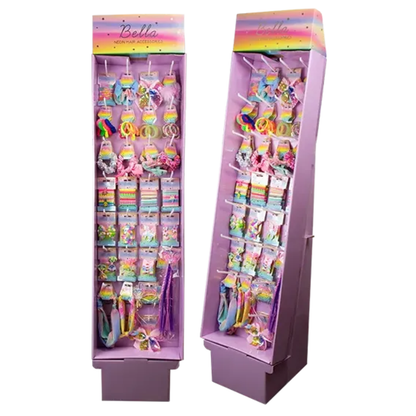 Bella Neon Hårtilbehør Gulv Display 270stk