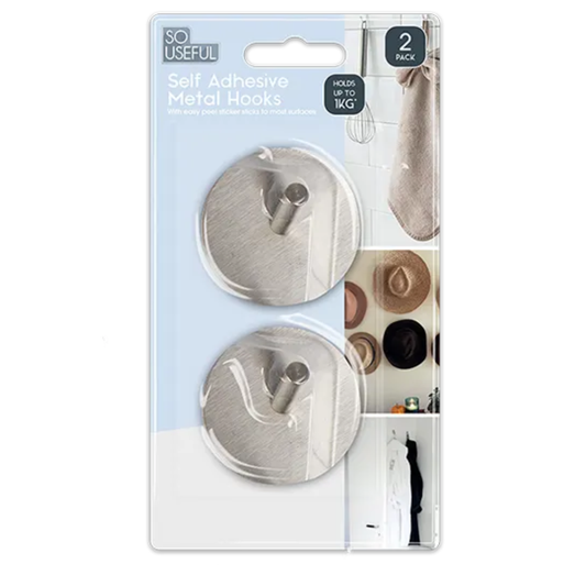 So Useful Self Adhesive Hooks 2pk - Mersalgsstrips