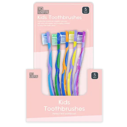 So Useful Kids Toothbrushes 5pk Hylledisplay