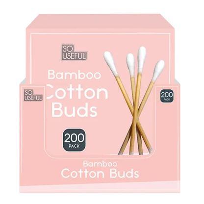 So Useful Bamboo Cotton Buds 200pk - Hylle Display