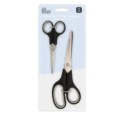 So Useful Comfort Grip Scissors 2pk - Mersalgstrips
