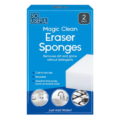 So Useful Magic Clean Eraser Sponge 2pk Hylledisplay