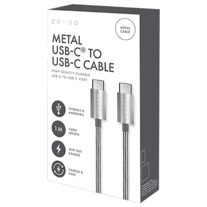 Zenso Metal Type-C To Type-C Cable 1m Hylledisplay