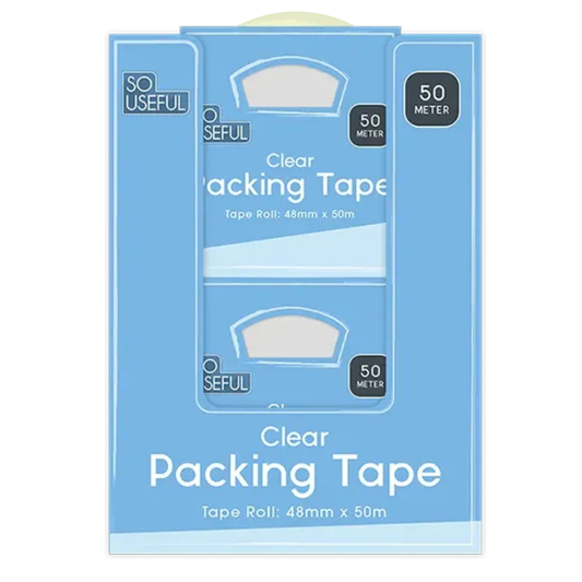 So Useful Clear Packing Tape 50m Hylledisplay