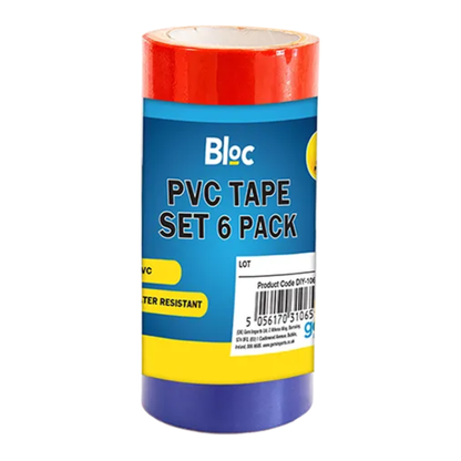 Bloc PVC Tape 3m 6pk Hylledisplay