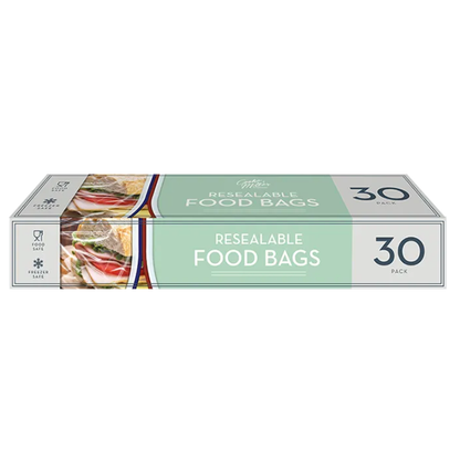 Cooke & Miller Resealable Food Bags 30pk Hylledisplay