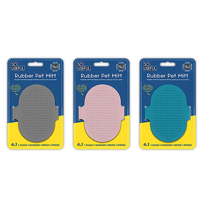 So Useful 4in1 Rubber Pet Mitt - Mersalgsstrips