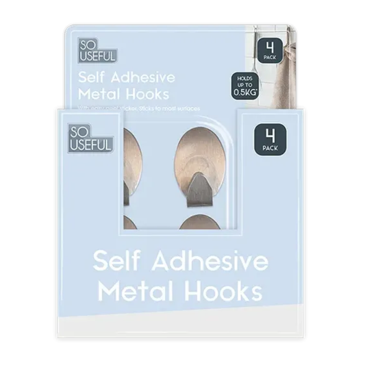 So Useful Self Adhesive Hooks 4pk