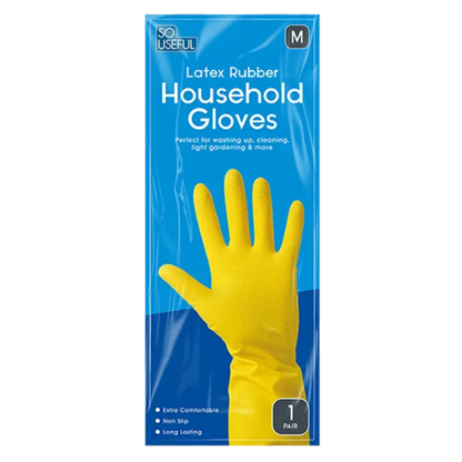 So Useful Latex Rubber Household Gloves Medium Hylledisplay
