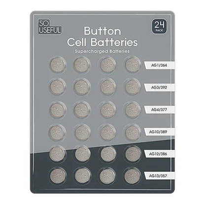 So Useful Button Cell Batteries 24pk Hylledisplay