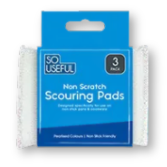 So Useful Non Scratch Scouring Pads 3pk - Mersalgsstrips