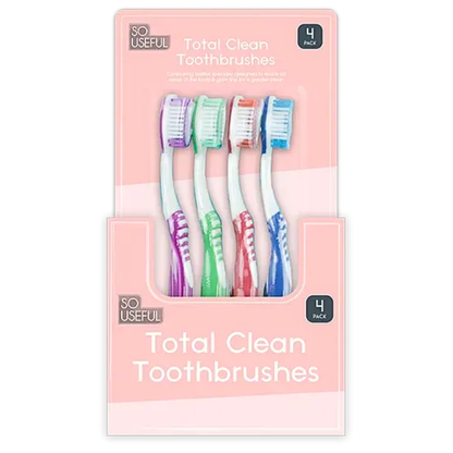 So Useful Total Clean Toothbrushes 4pk Hylle Display