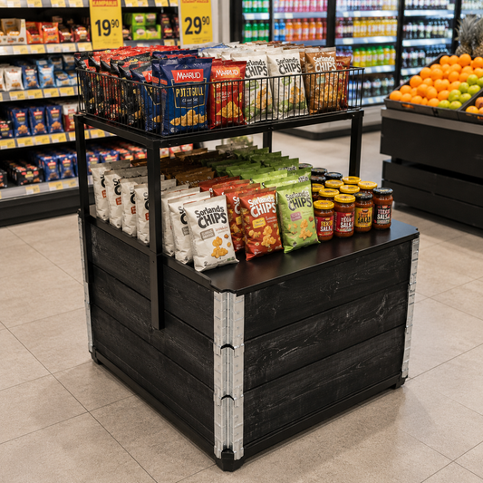 Brukt Add-On hylle 60x80 cm – sort, til helpall (palletorg)