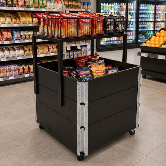 Brukt Add-On hylle 40x60 cm – sort, til halvpall (palletorg)