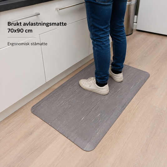 Brukt avlastningsmatte 70x90 cm – ergonomisk ståmatte