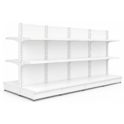 Gondol dobbeltsidig 4 felt – 2388 mm høy / 360 cm bred – 16 x 50 cm hyller