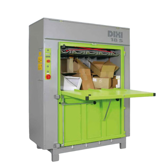 Brukt ballepresse / pappresse – DIXI 18S (overhalt, 3-fase)