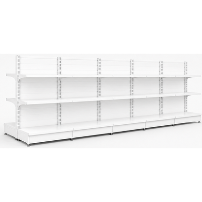 Gondol dobbeltsidig 5 Felt  1626 mm høy / 450 cm bred – 20 x 50 cm hyller
