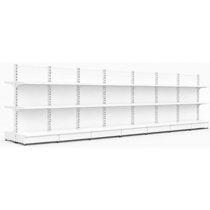 Gondol Dobbeltsidig 7 felt  1626 mm høy / 630 cm bred – 28 x 50 cm hyller