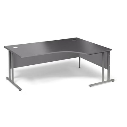 Brukt hjørneskrivebord FLEXUS 180x120 cm – høyrevendt (grå)