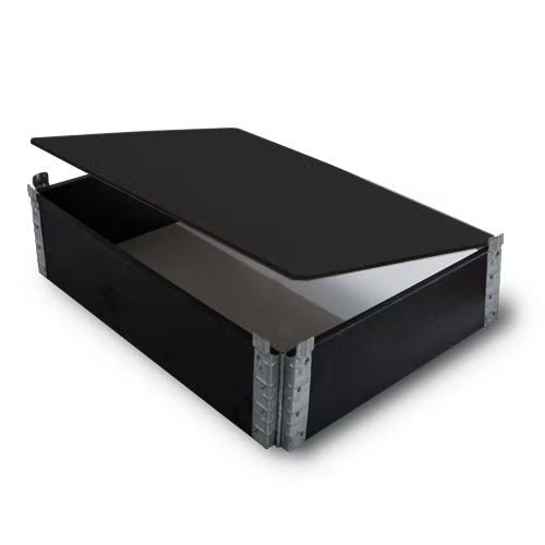 Brukt topplate halvpall 80x60 cm – flat sort plate