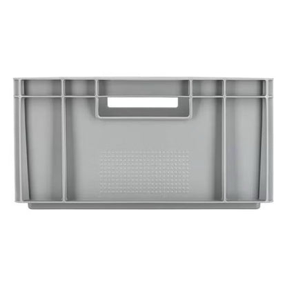 Brukt plastboks 35L – grå lagerkasse 60x40x20 cm