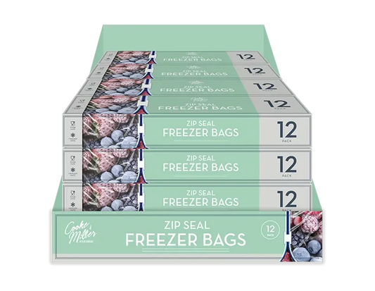 Cooke & Miller Zip Seal Freezer Bags 12pk Hylledisplay